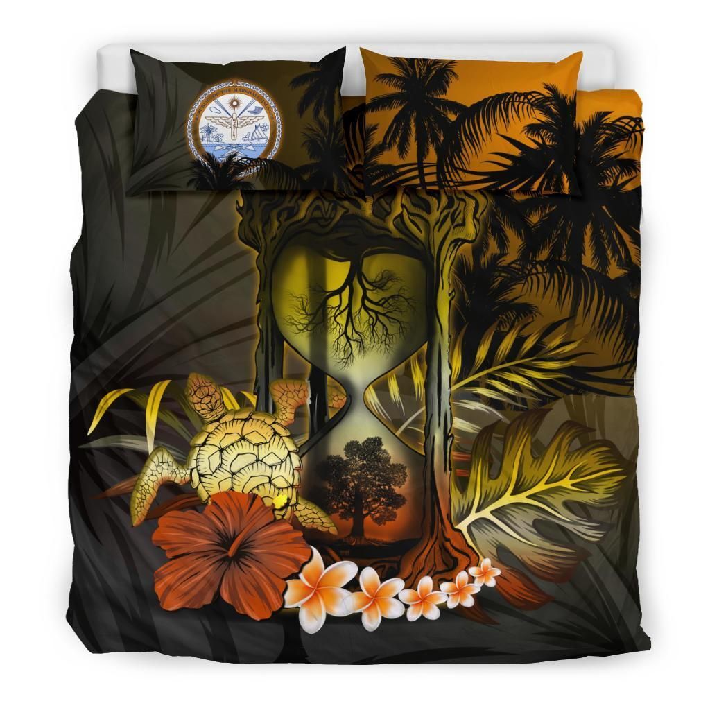 Marshall Islands Hibiscus Tree Of Life Hourglass Bedding Set