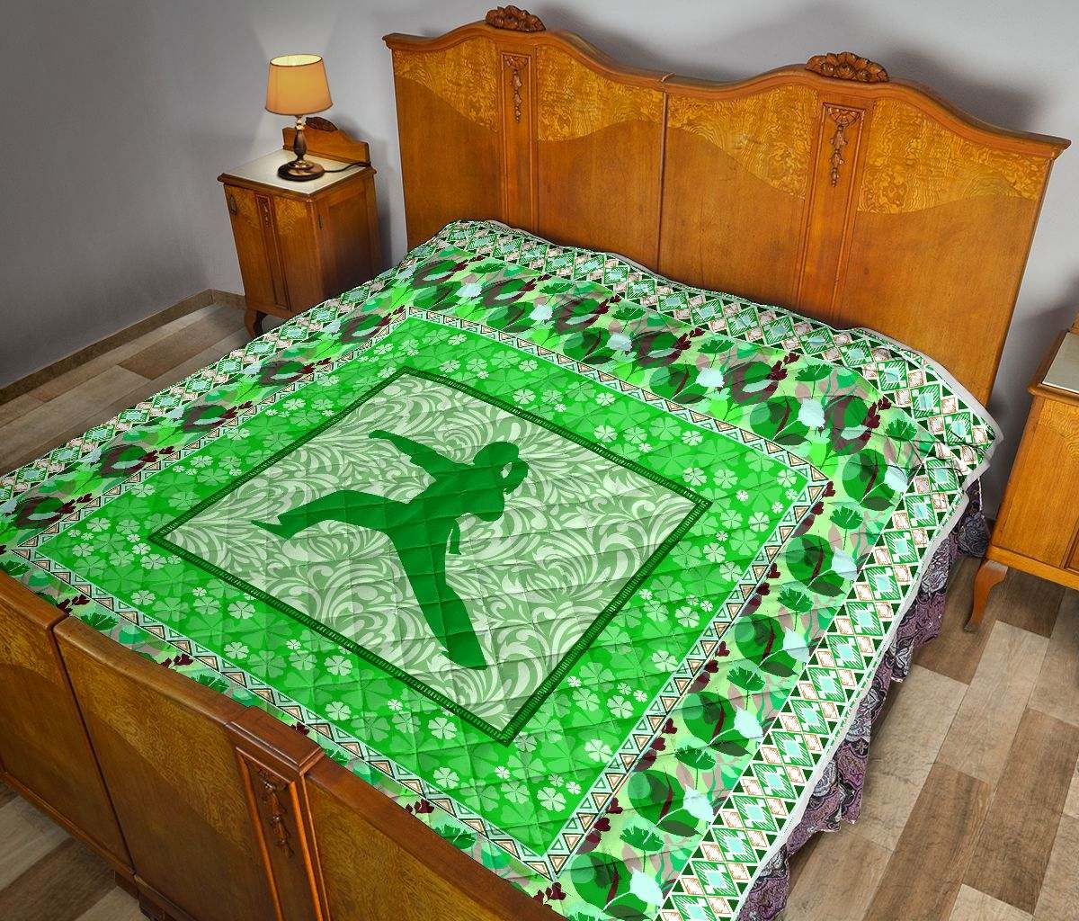 MARTIAL FLOWER GREEN QUILT DHC281110913DD