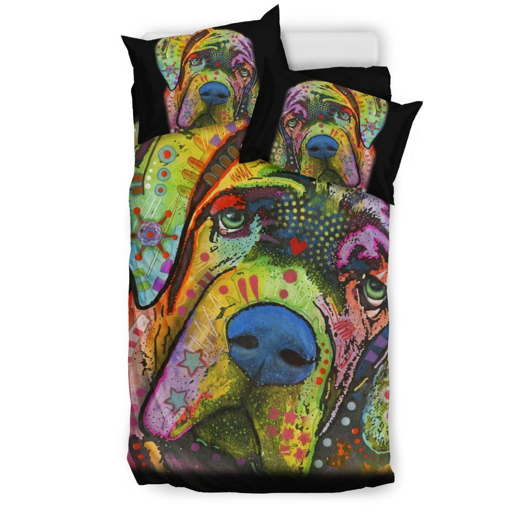 Mastiff Art Colorful Bedding Set