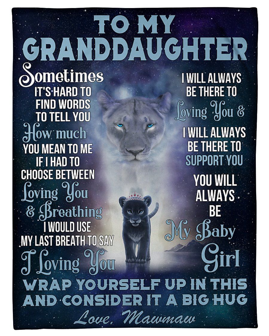 Mawmaw To Granddaughter Customized Name Lion Always Be There To Love You Fleece Blanket Fleece Blanket