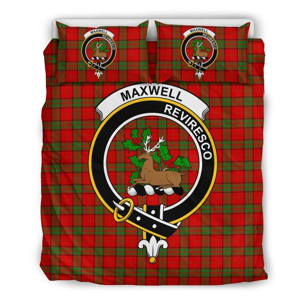 Maxwell Clan Badge Tartan Bedding Set