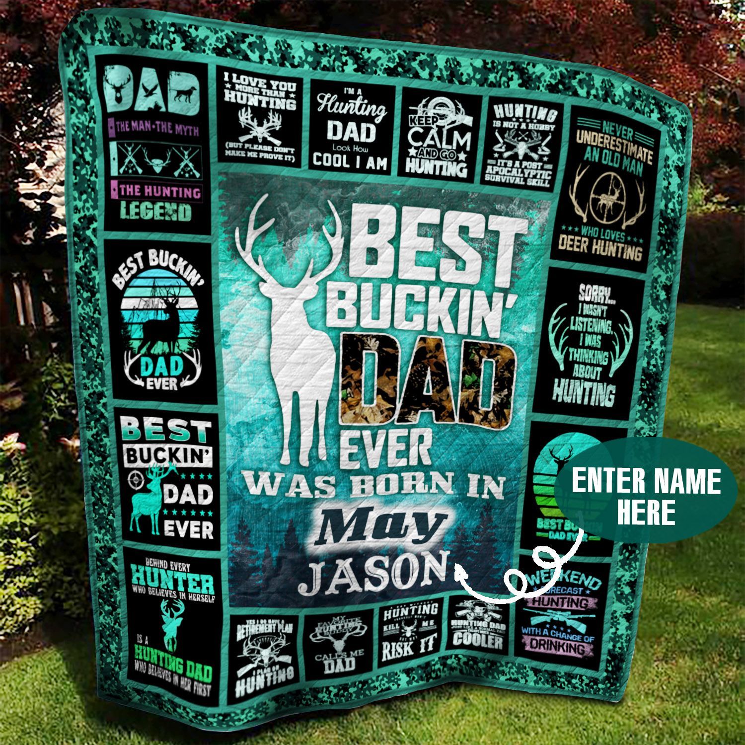 May Bucking Dad Personalized Quilt Blanket BBB300528SM