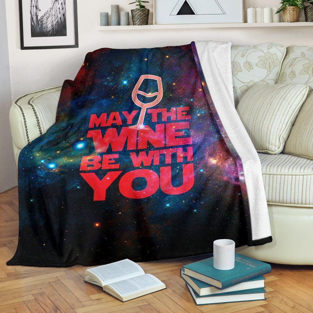 May The Wine Be With You Sherpa Fleece Blanket
