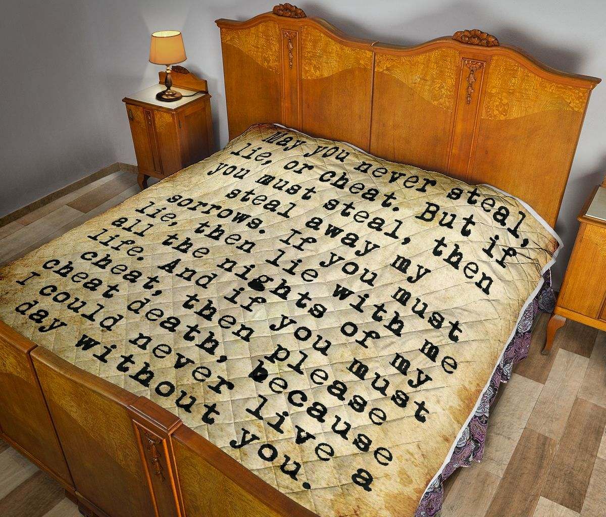 MAY YOU NEVER STEAL IRISH BLESSING QUILT DHC281111402DD