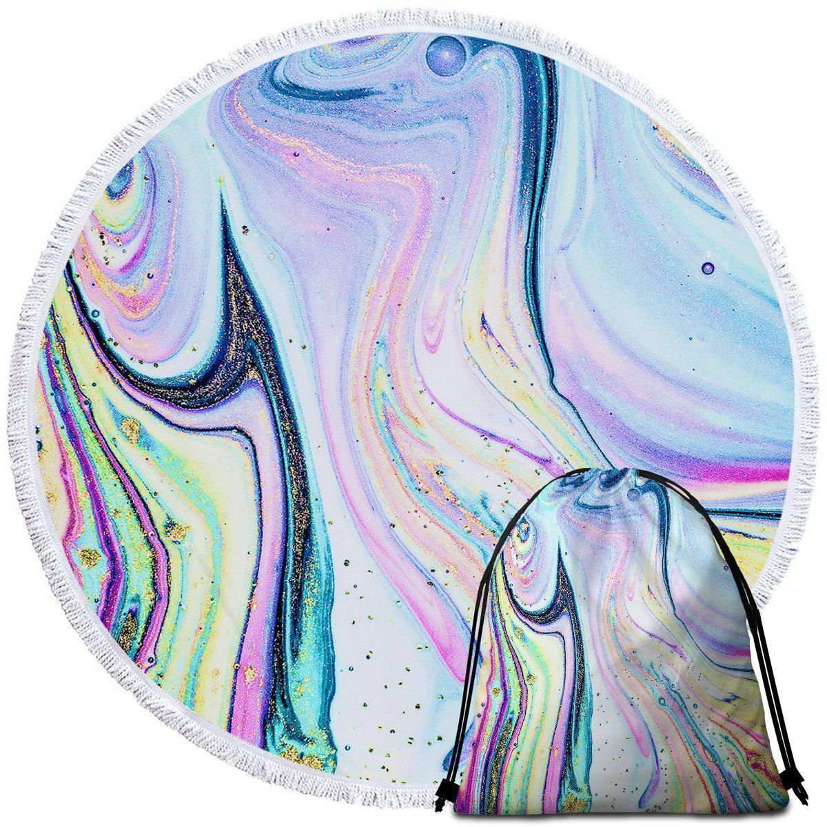 Maya Bay Liquid Printed Round Beach Towel