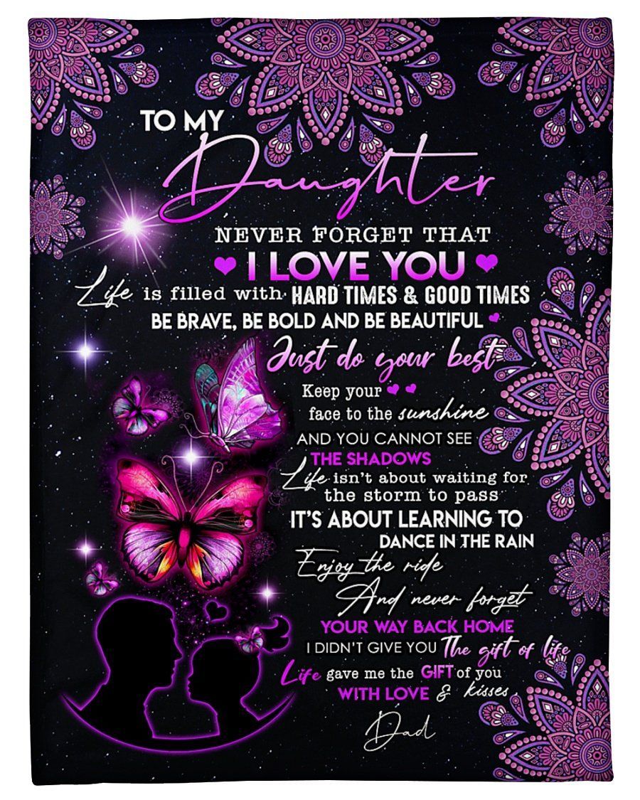 Meaningful Gift For Daughter Just Do Your Best Fleece Blanket