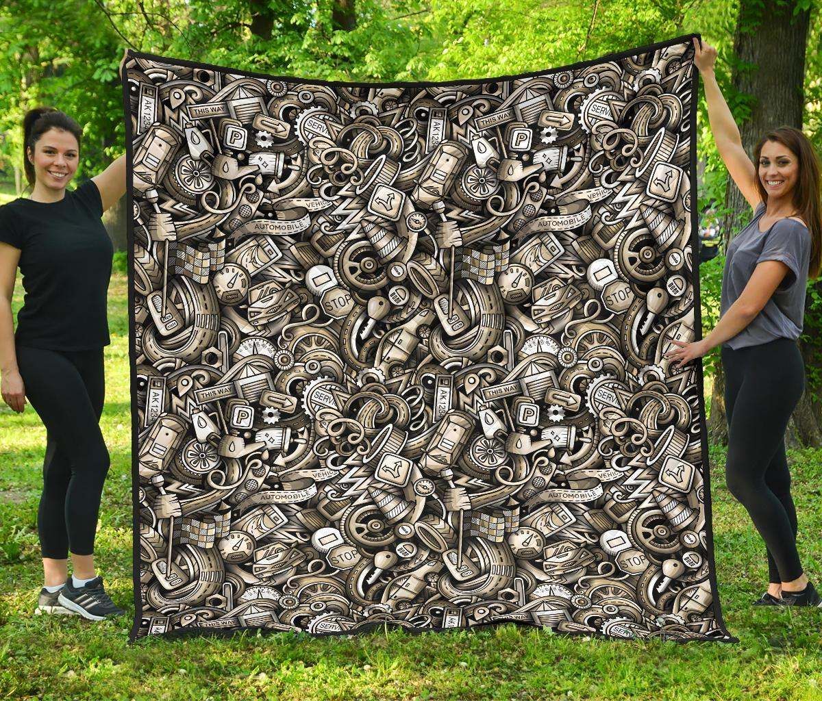 Mechanic CL12100434MDQ Quilt Blanket