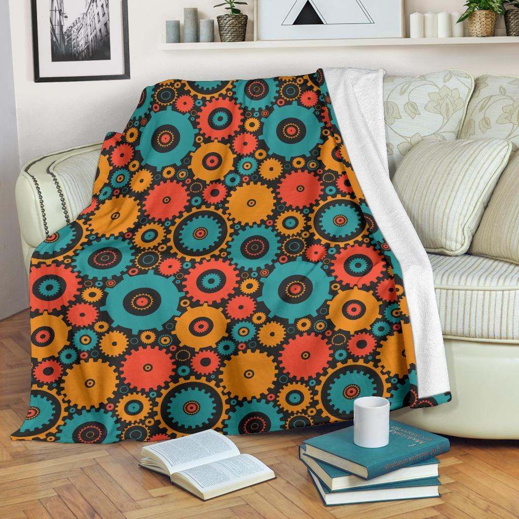 Mechanic Colorful Sherpa Fleece Blanket