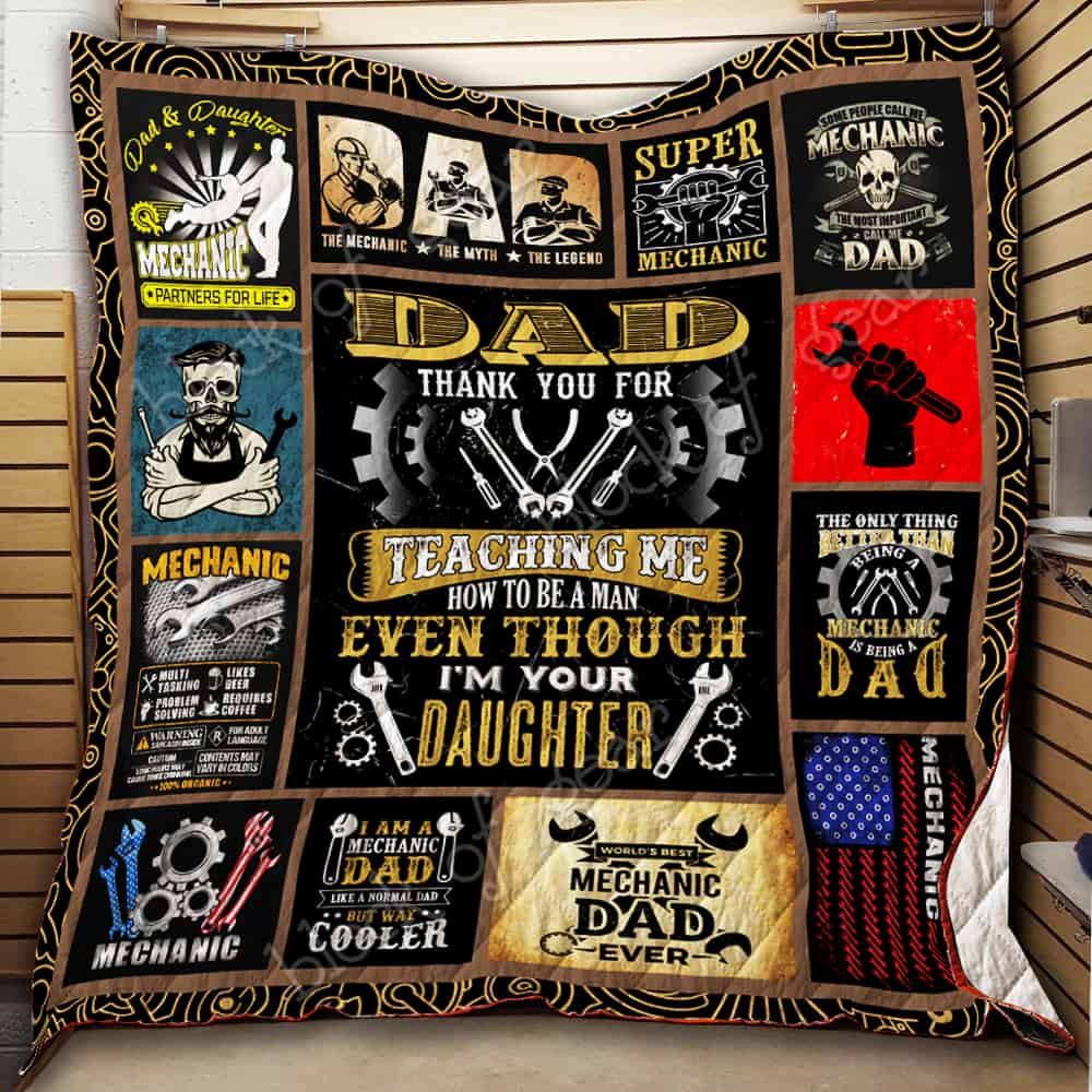 Mechanic Dad CL19100551MDQ Quilt Blanket