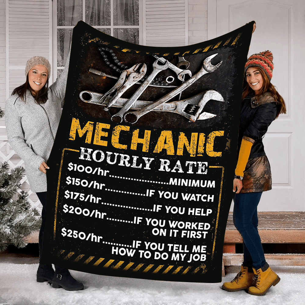 Mechanic Sherpa Fleece Blanket
