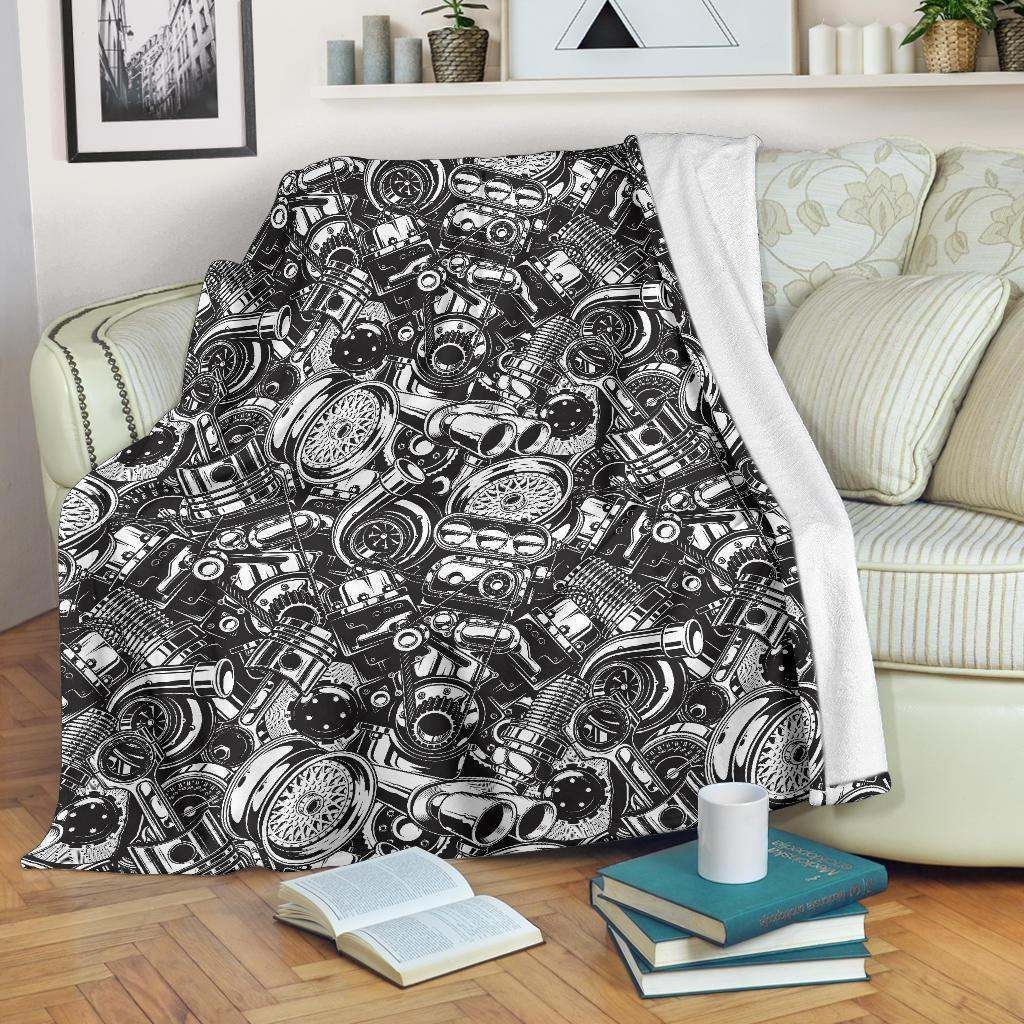 Mechanic Sherpa Fleece Blanket