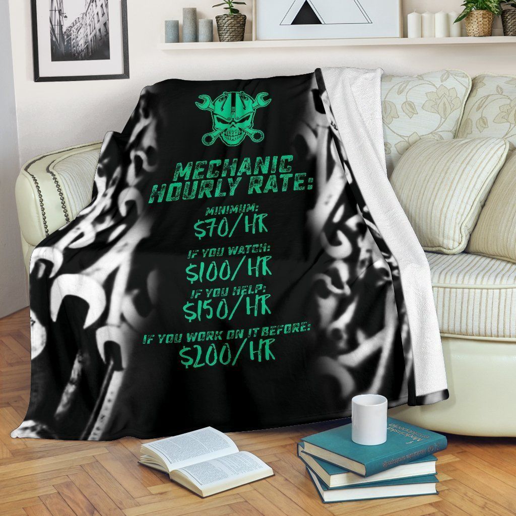 Mechanic Hourly Ratemechanic Sherpa Fleece Blanket