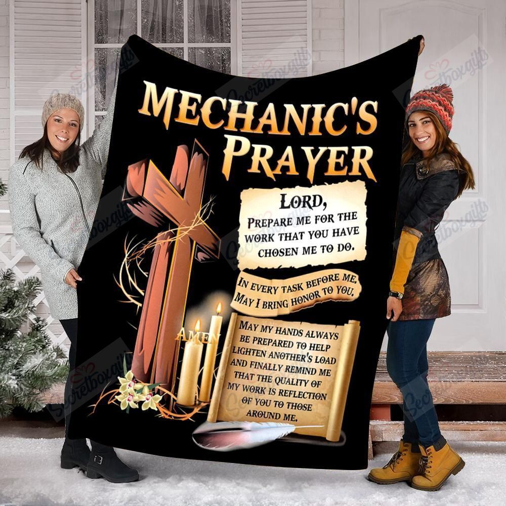 Mechanic’s Prayer Fleece Blanket