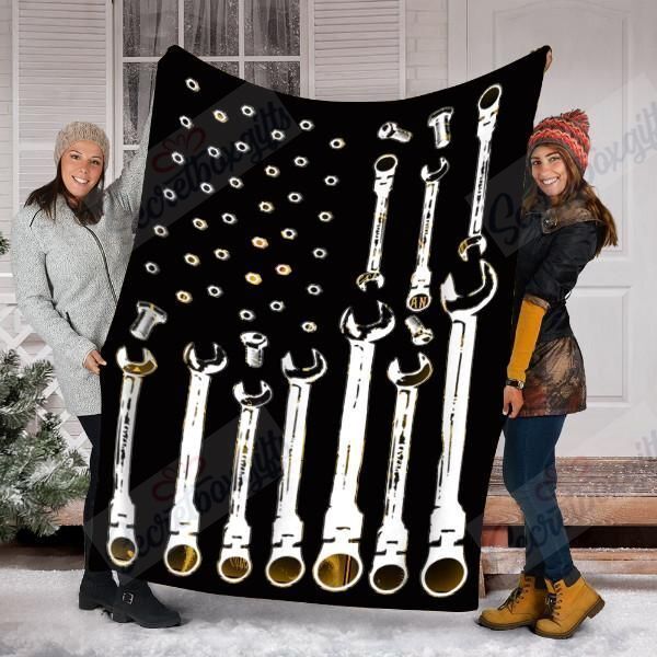Mechanic Tools Fleece Blanket