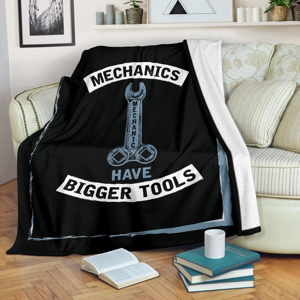Mechanics Have Bigger Tools Sherpa Fleece Blanket