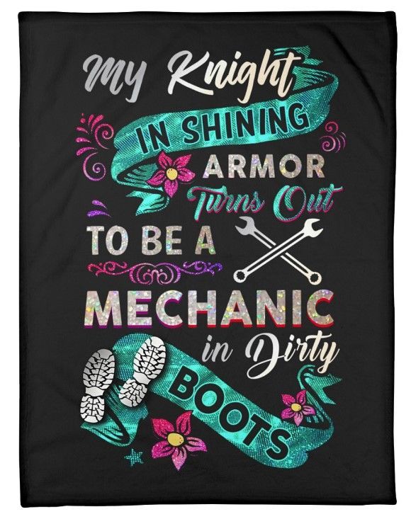 Mechanics Lady Sherpa Fleece Blanket