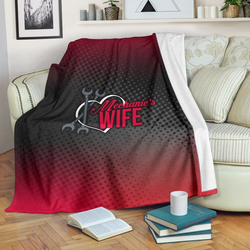 Mechanics Wife Sherpa Fleece Blanket