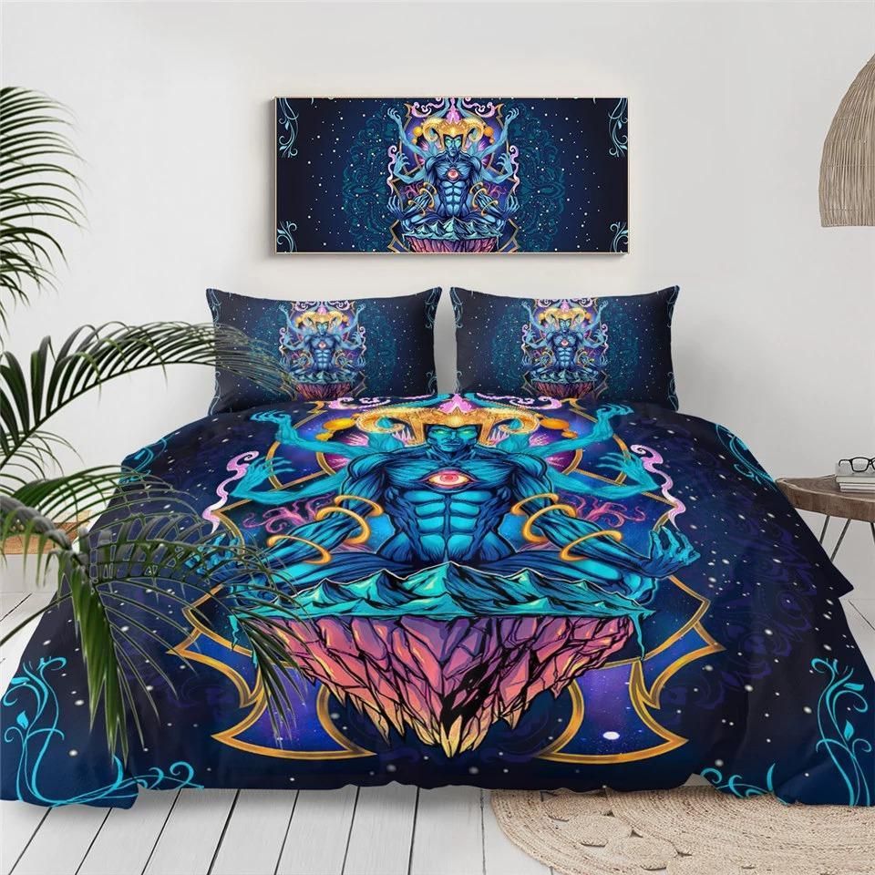 Meditating God Flyland By Ismot Esha Bedding Set