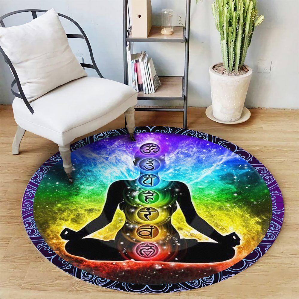 Meditation Chakra Element Round Carpet