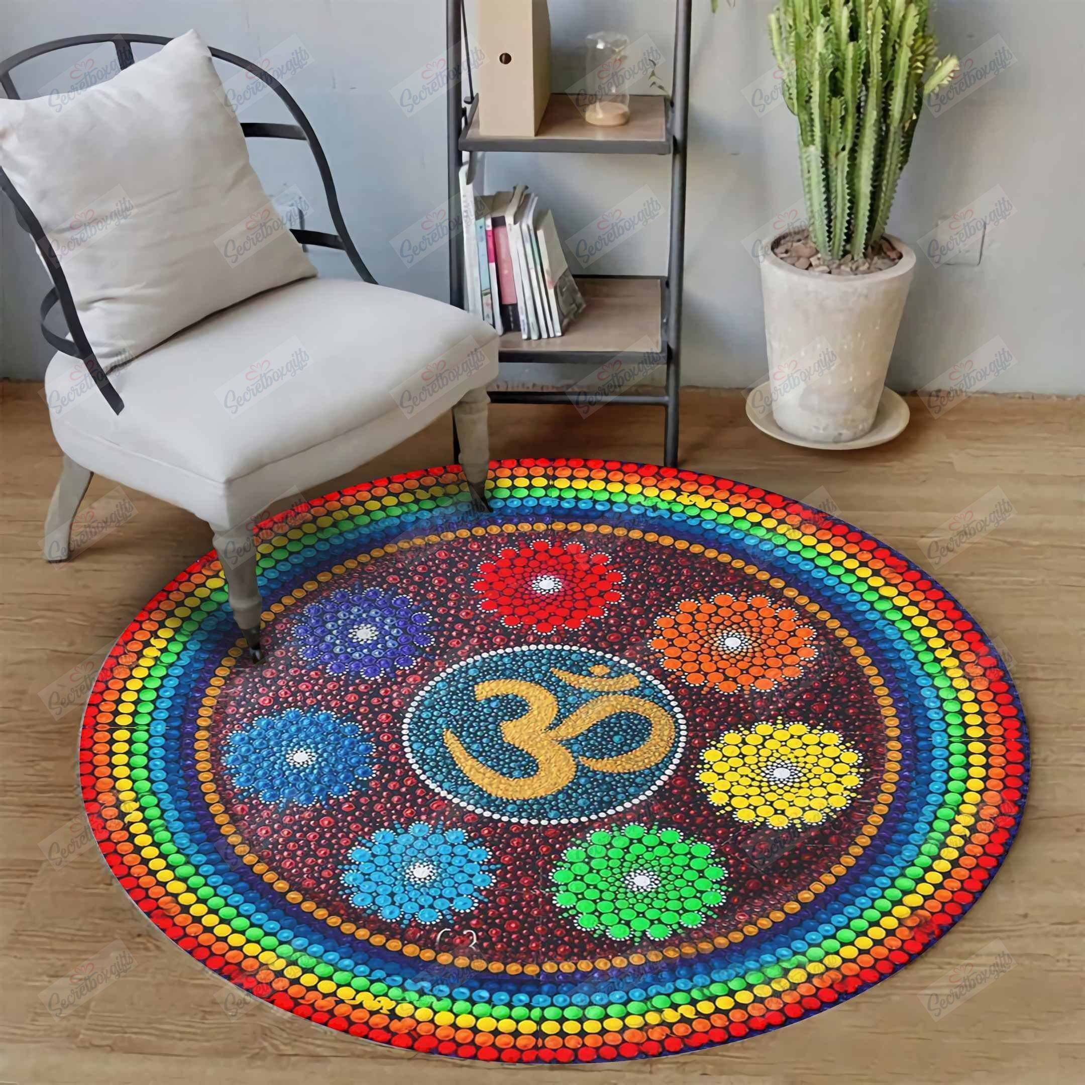 Meditation O Chakra Round Carpet