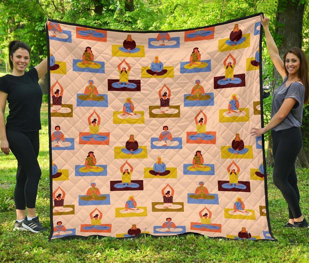 Meditation Yoga CL12100437MDQ Quilt Blanket