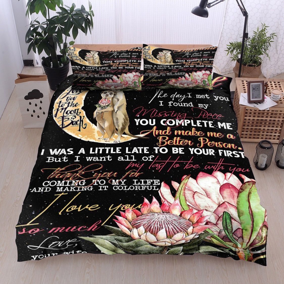 Meerkat Flower To My Husband Bedding Set