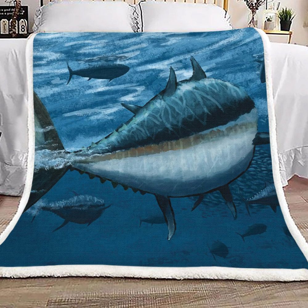Megalodon Shark Sherpa Fleece Blanket