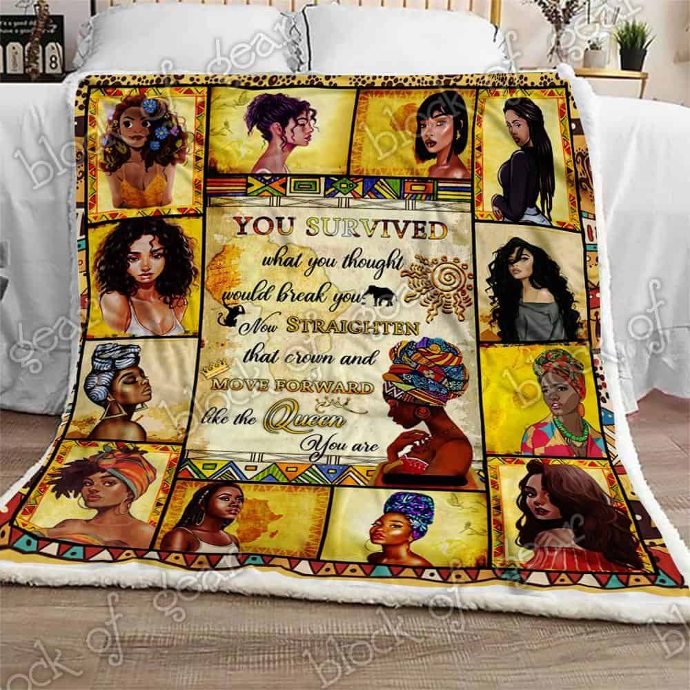 Melanin Queen Your Magic Is Real Fleece Blanket