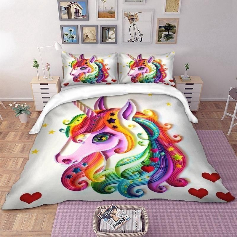 Melt My Heart Unicorn  Bedding Set