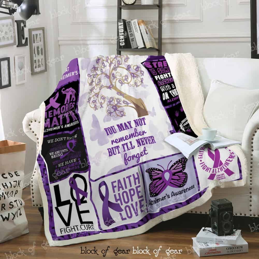 Memories Matter Alzheimers Awareness Fleece Blanket