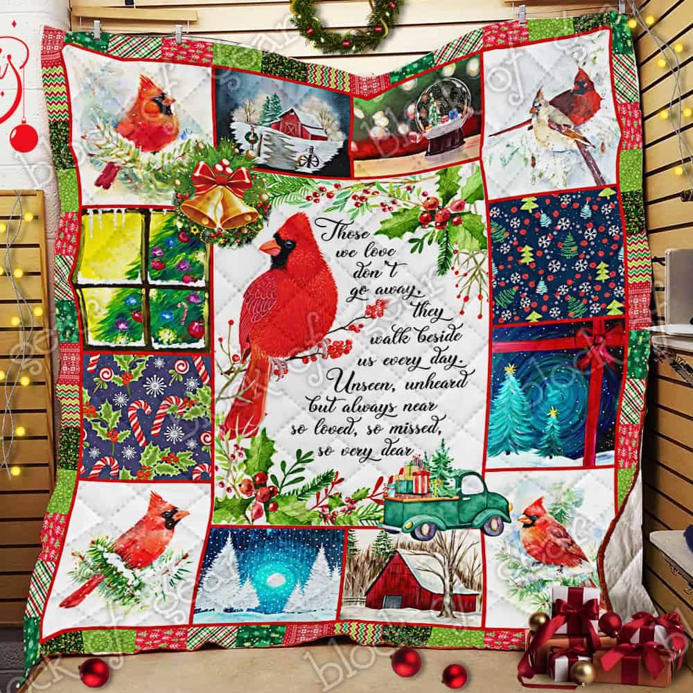 Memory Christmas Cardinal CL14100310MDQ Quilt Blanket