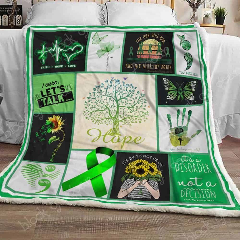 Mental Health Awareness Fleece Blanket