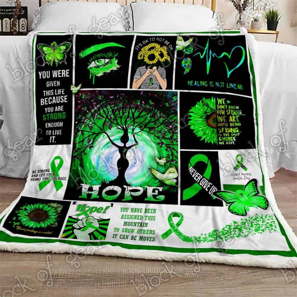 Mental Health Awareness Fleece Blanket