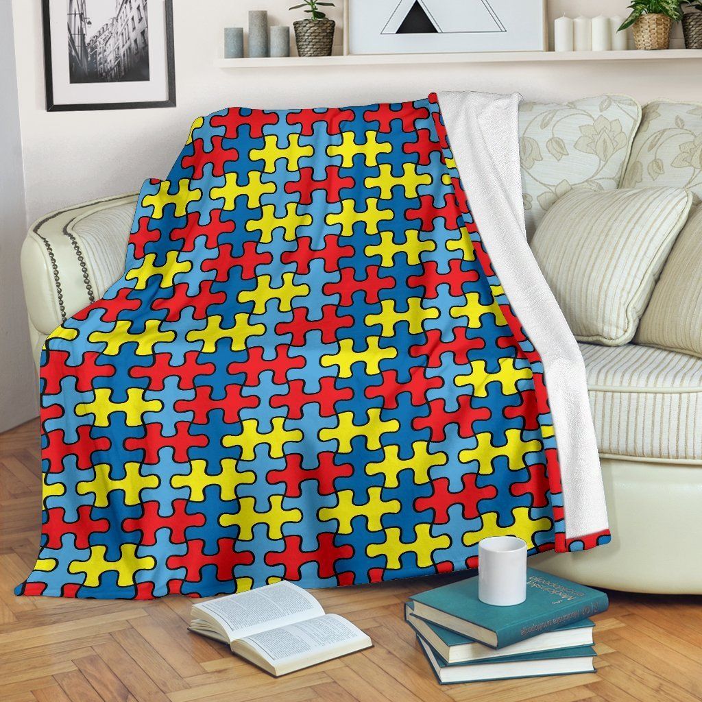 Merchandise Autism Awareness Sherpa Fleece Blanket