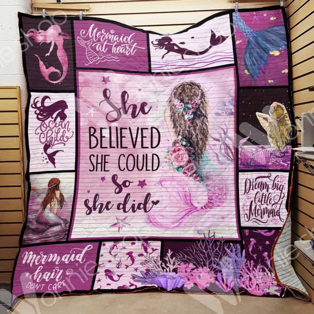 Mermaid 1 GS-CL-LD3110 Quilt Blanket