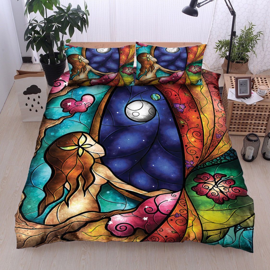 Mermaid And Moon Bedding Set