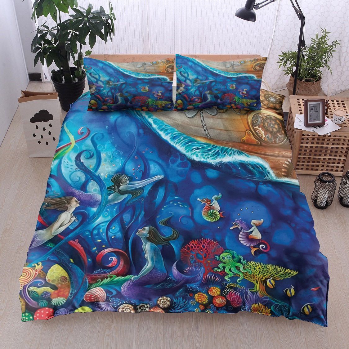Mermaid And The Ship Bedding Set