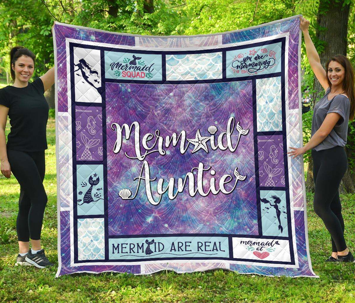 Mermaid Auntie CL12100438MDQ Quilt Blanket