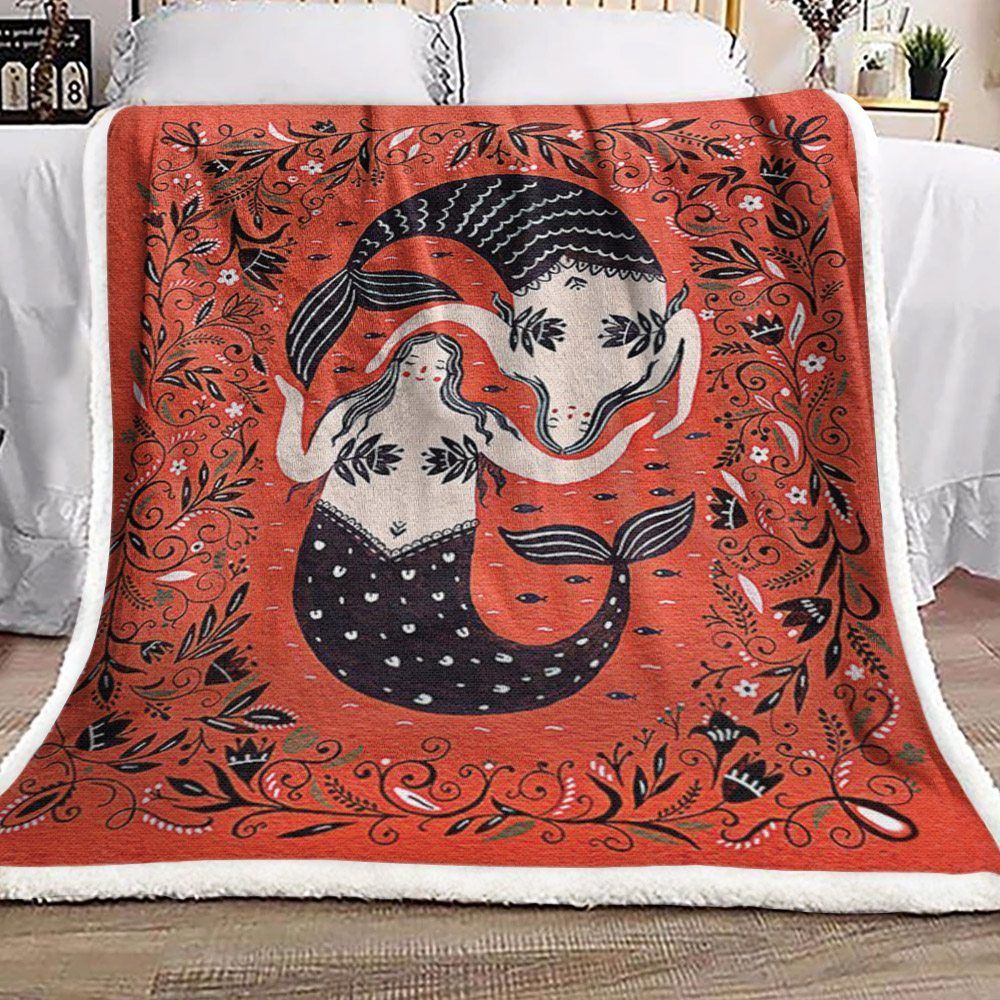 Mermaid Sherpa Fleece Blanket