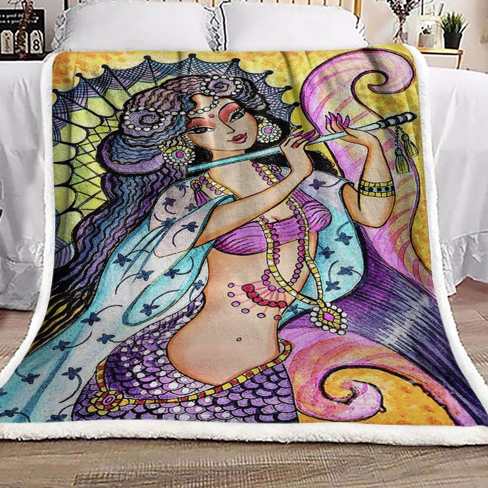 Mermaid Sherpa Fleece Blanket
