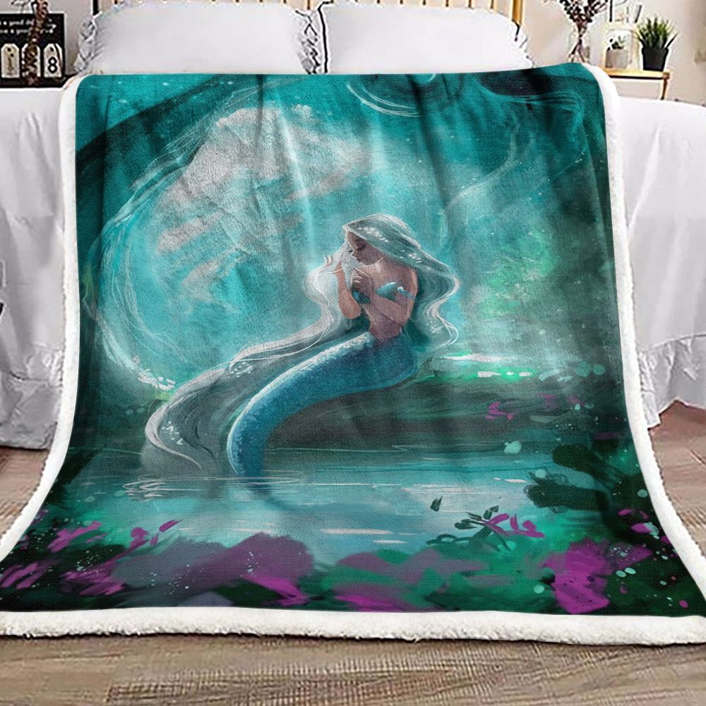 Mermaid Sherpa Fleece Blanket