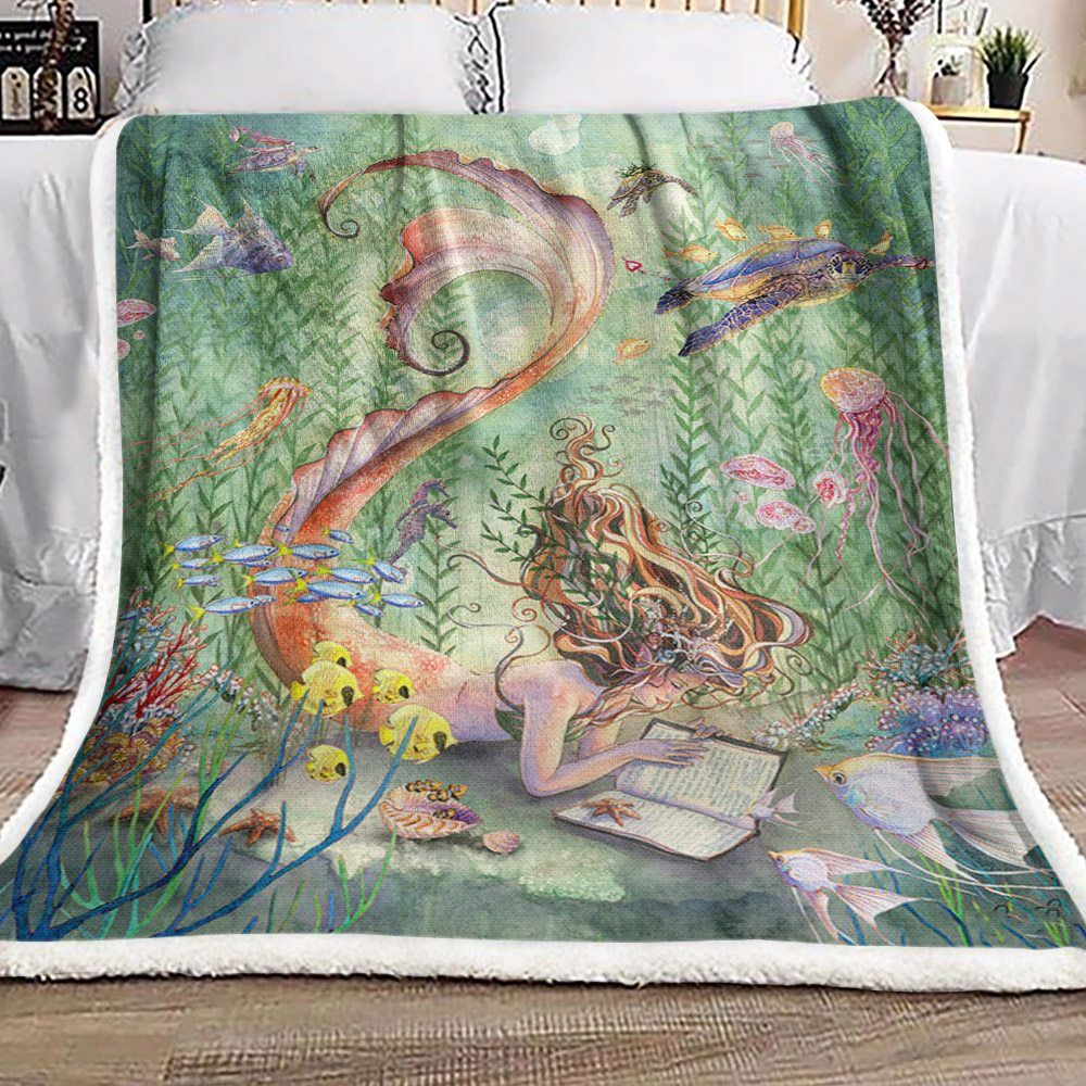 Mermaid Sherpa Fleece Blanket