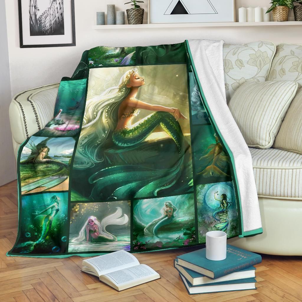 Mermaid Sherpa Fleece Blanket