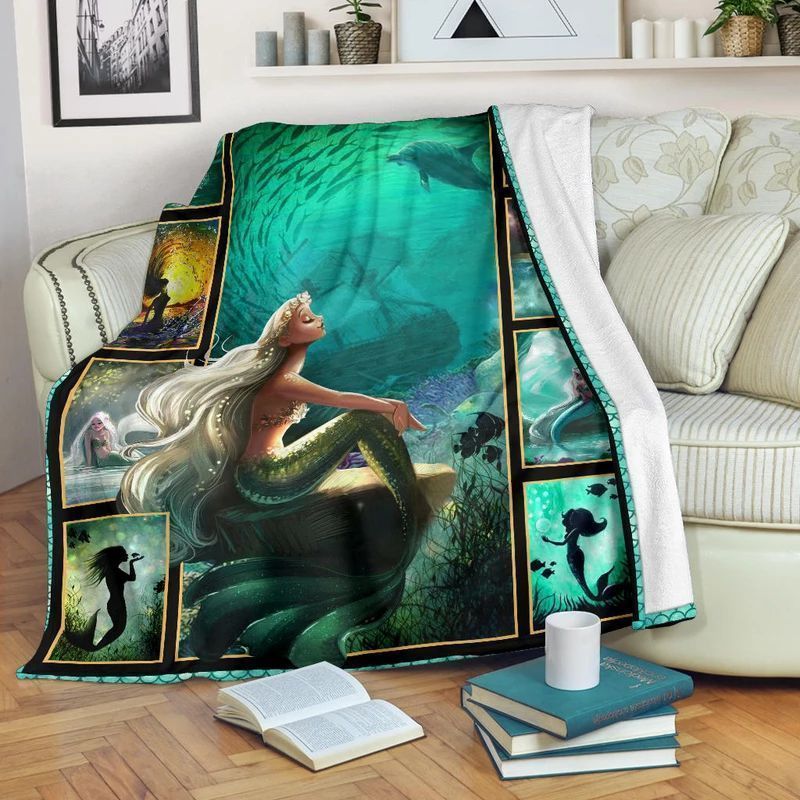 Mermaid Sherpa Fleece Blanket