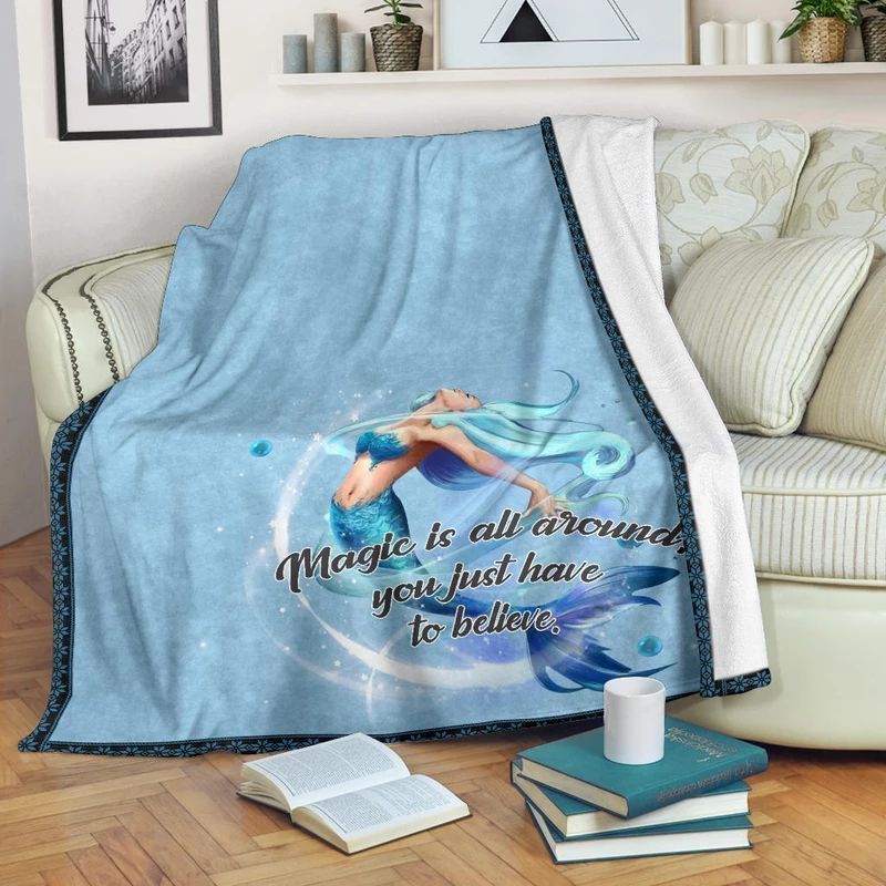 Mermaid Sherpa Fleece Blanket