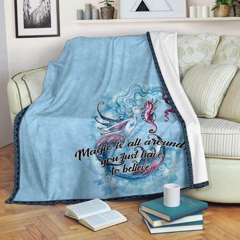 Mermaid Sherpa Fleece Blanket