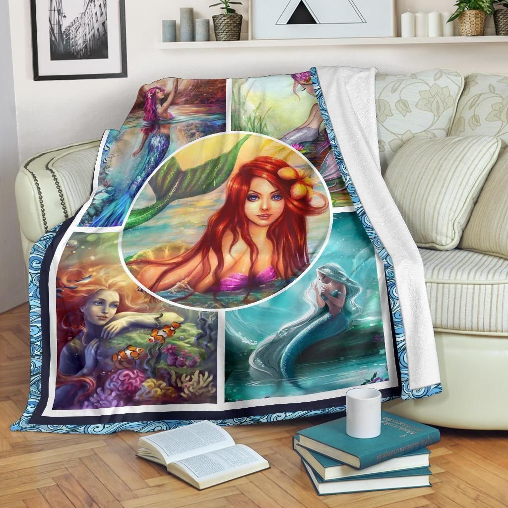 Mermaid Sherpa Fleece Blanket