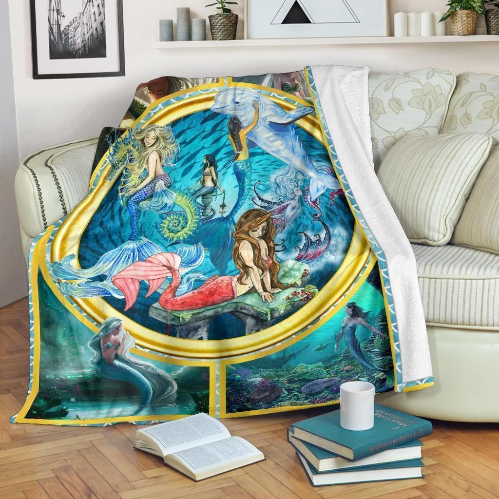 Mermaid Sherpa Fleece Blanket