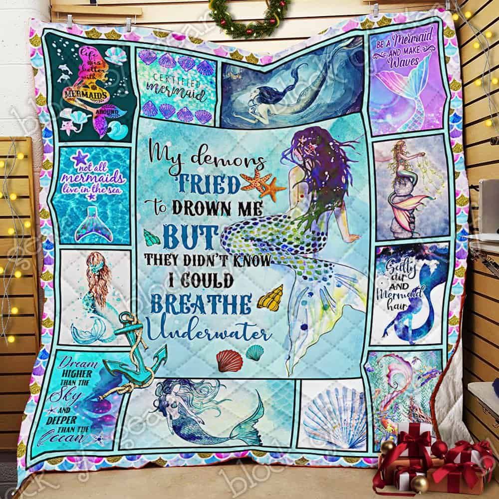 Mermaid CL14100312MDQ Quilt Blanket