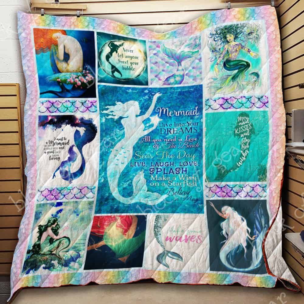 Mermaid CL19100561MDQ Quilt Blanket